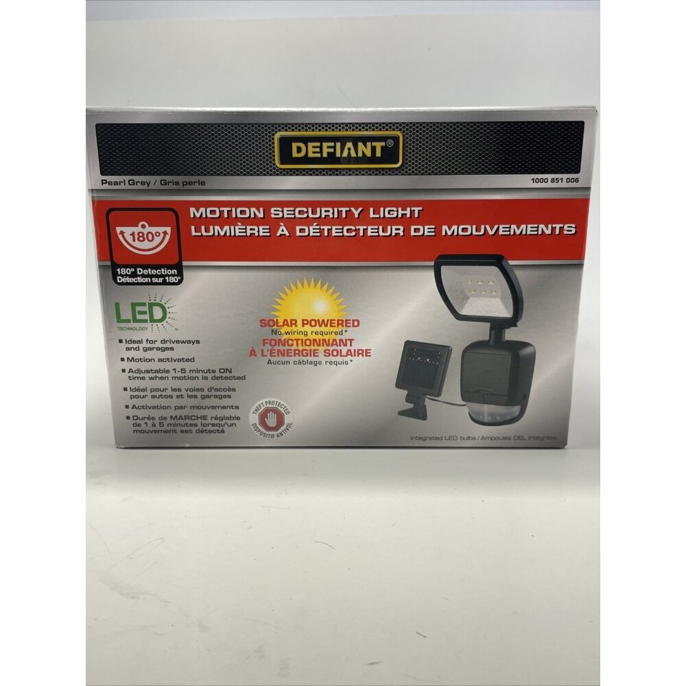 defiant motion security light led solar 180 Degree New